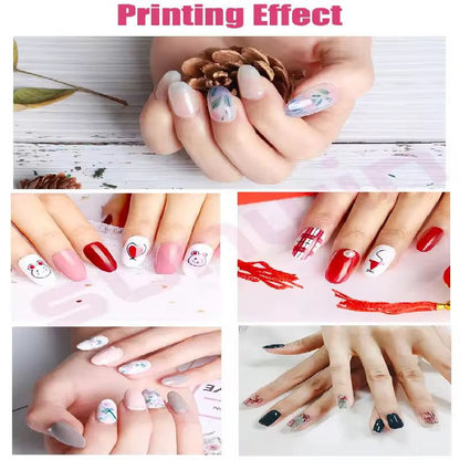 Exemple de modele de manichiură realizate cu imprimanta 3D pentru unghii, design personalizat pentru nail art profesional și imprimare rapidă HD