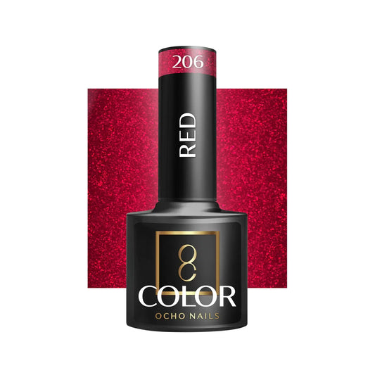 Oja Ocho Nails hibrida | Rosu - nuanta 206 - 5g