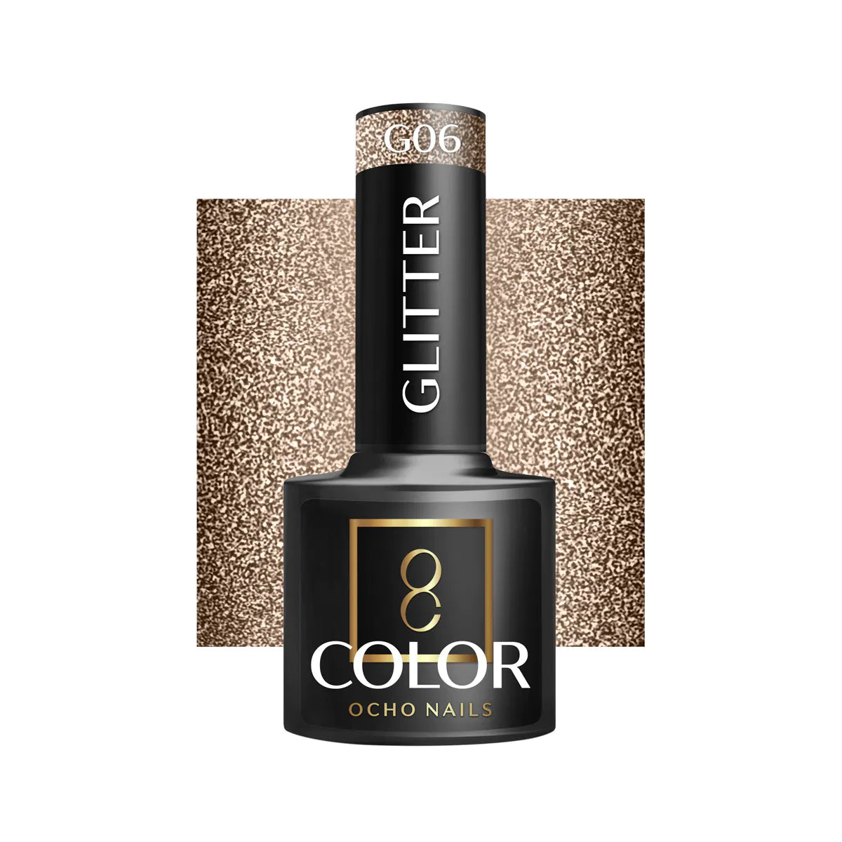 Oja Ocho Nails hibrida | gold cu sclipici - 5g