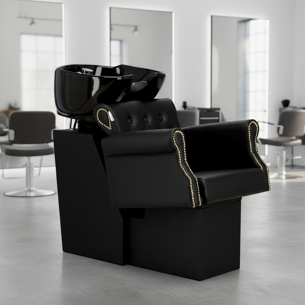Scafa Coafor Kiva – Confort Absolut cu Bol Ceramic Mobil și Design Ergonomic