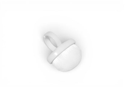 Perie Praf Unghii Ring Brush / Mini Pamatuf | Alb