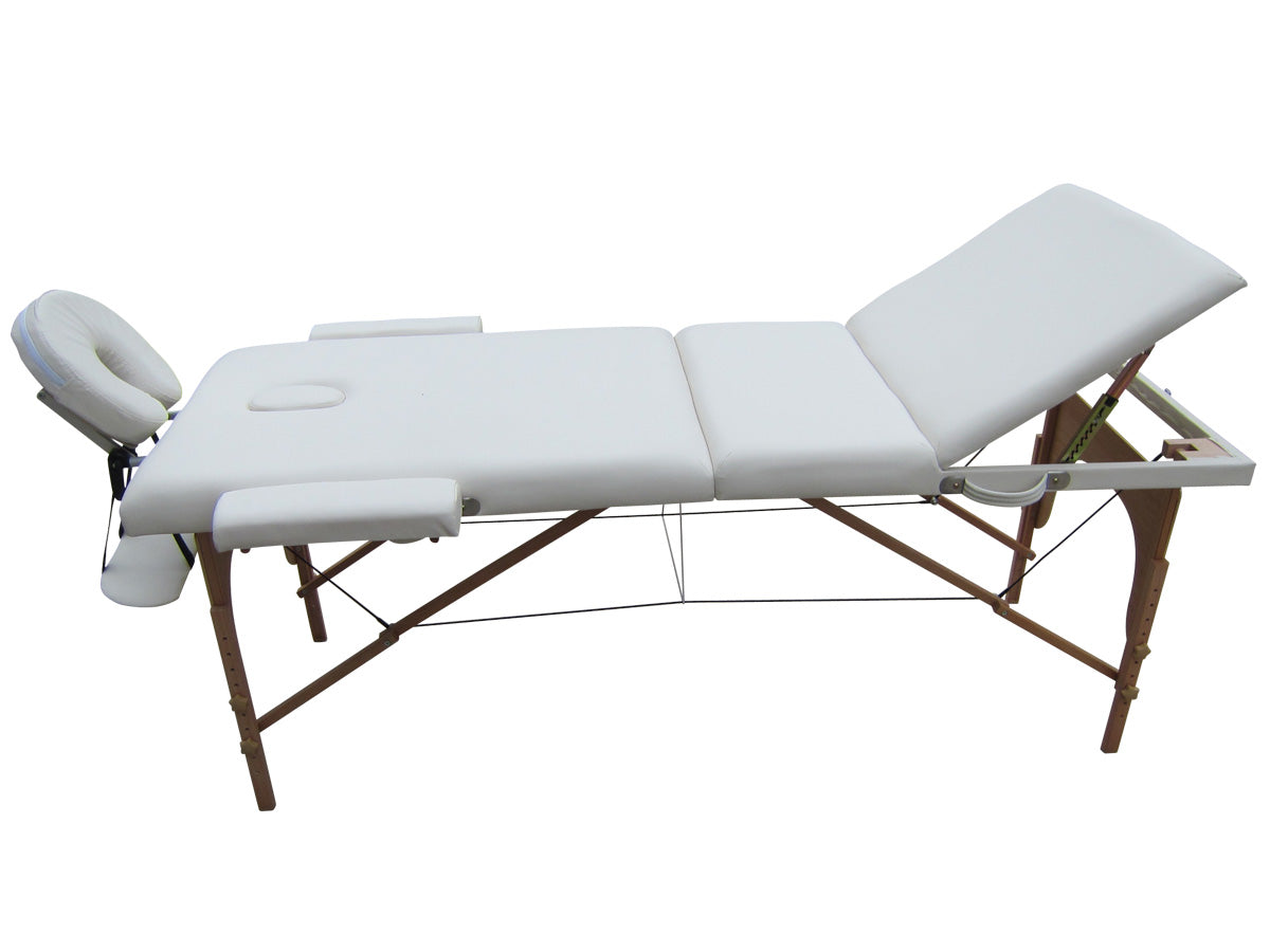 Pat Cosmetica cu 3 Sectiuni, LATIME 70cm -ALB, LEMN