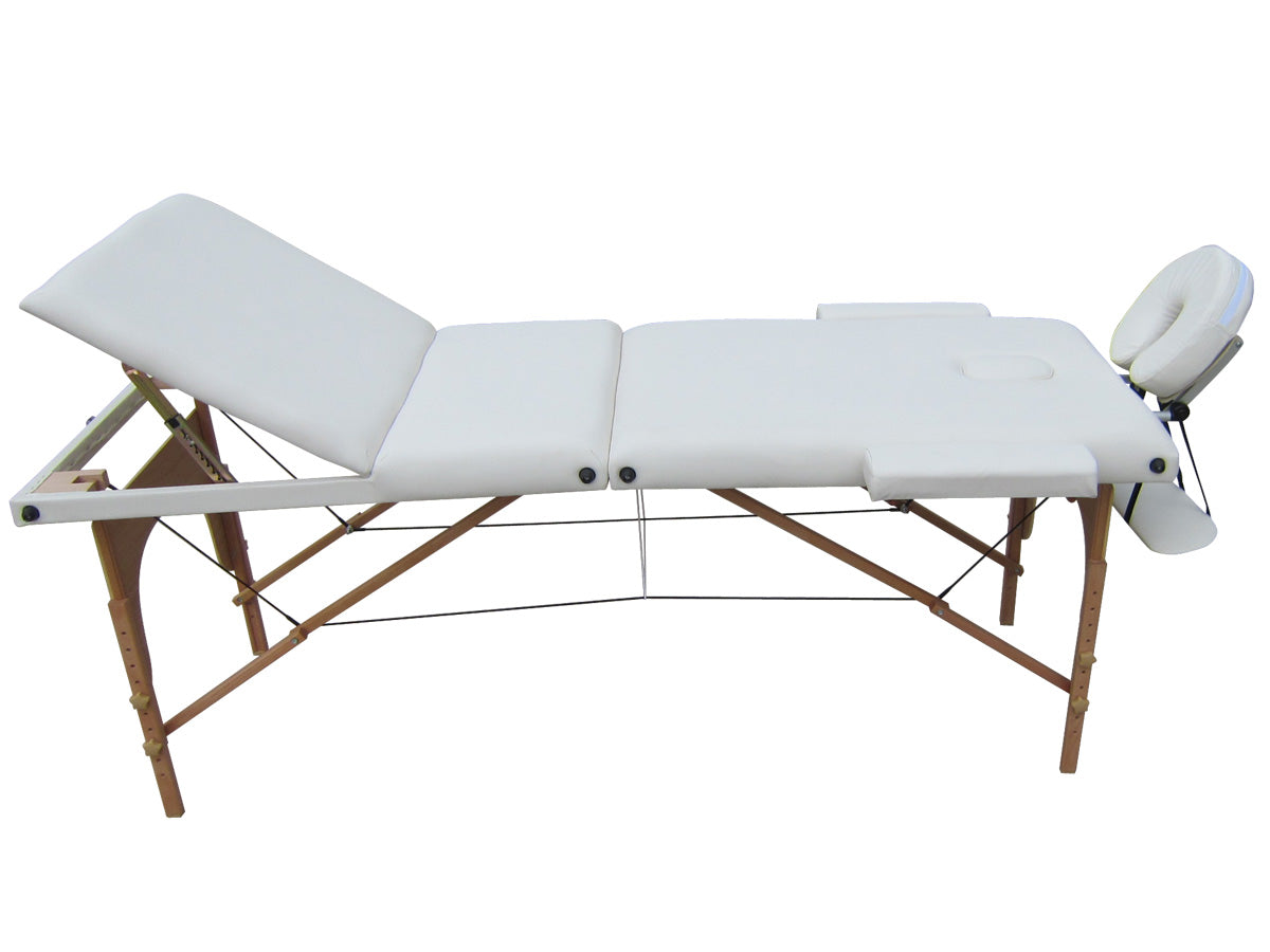 Pat Cosmetica cu 3 Sectiuni, LATIME 70cm -ALB, LEMN