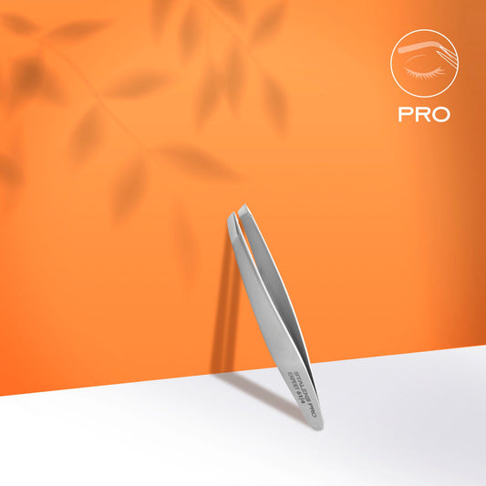 Pensetă compactă pentru sprâncene STALEKS EXPERT 61 TYPE 4, cu vârf îngust teșit, mărimea XS