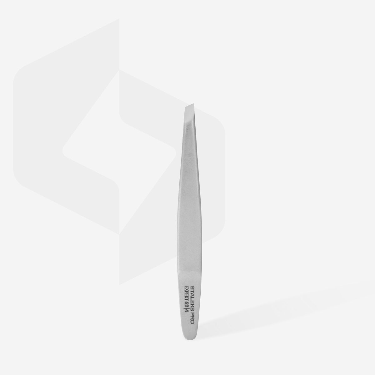 Pensetă STALEKS EXPERT TE-62/4 din oțel inoxidabil, vedere integrală cu mânere scurtate
