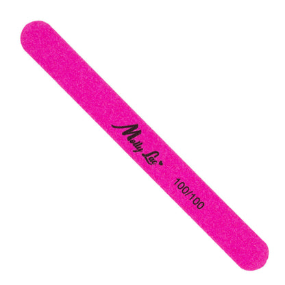 Set 10 BUC Pila Unghii SLIM MollyLac 100/100 - NEON PINK