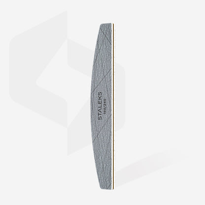 Pilă minerală semilună STALEKS SMART 40, granulație 150/240, cu suprafață abrazivă gri și strat subțire de spumă, prezentată integral pe fundal deschis.