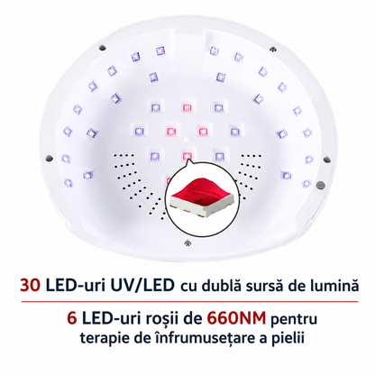 Distributia LED-urilor in interiorul lampii BLUEQUE V15 pentru polimerizare uniforma