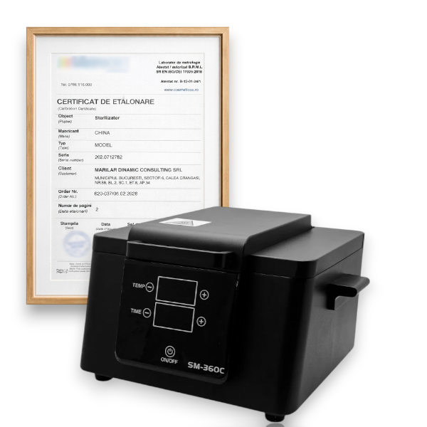 Sterilizator cu Aer Cald cu Display Digital si Timer 90 min – SM 360C – CALIBRAT