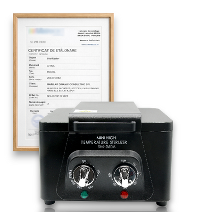Sterilizator instrumente cu aer cald | 220 grade | SM-360A, Negru – CALIBRAT