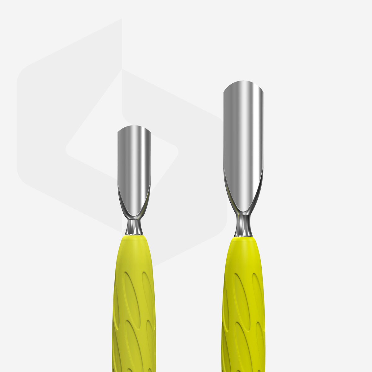 Pusher cuticule profesional inox, pusher cuticule galben, vedere multipla, Staleks Uniq, PQ-10/1y