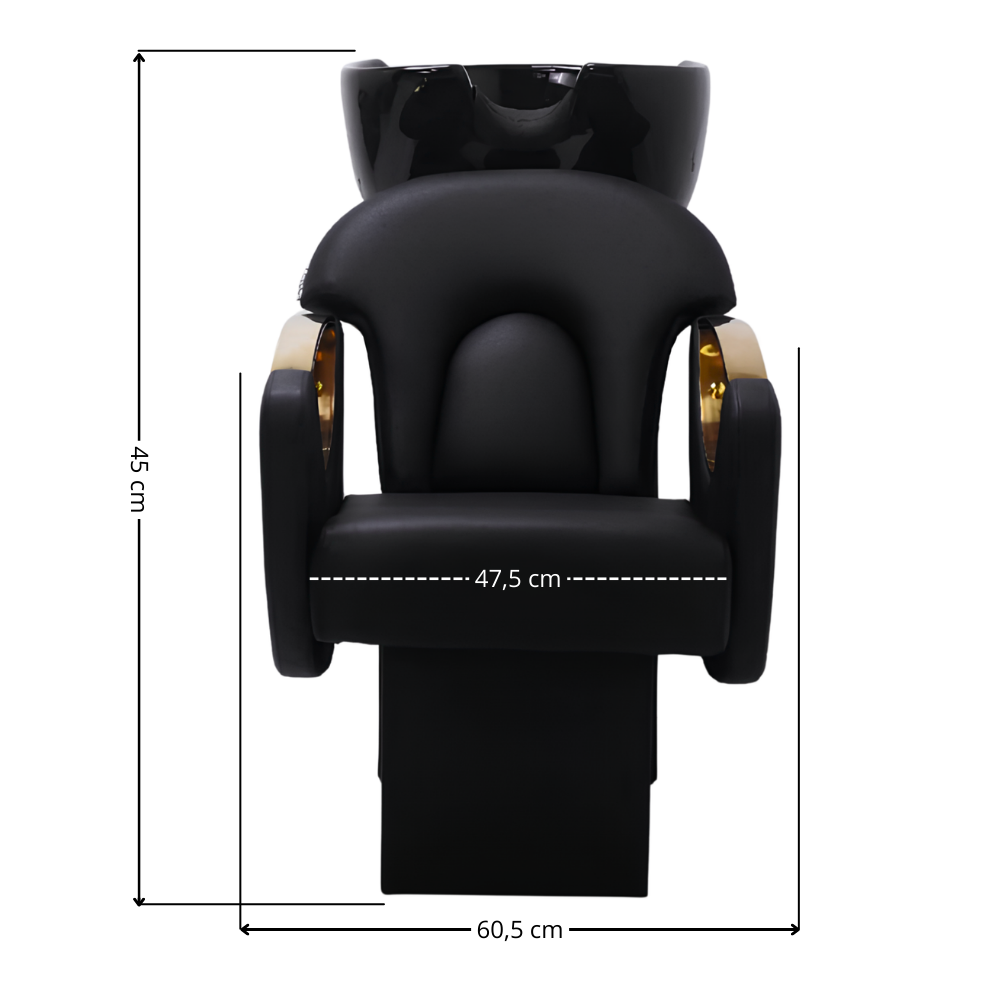 Vedere frontala si dimensiuni pentru scafa profesionala Jayce cu bol ceramic ergonomic