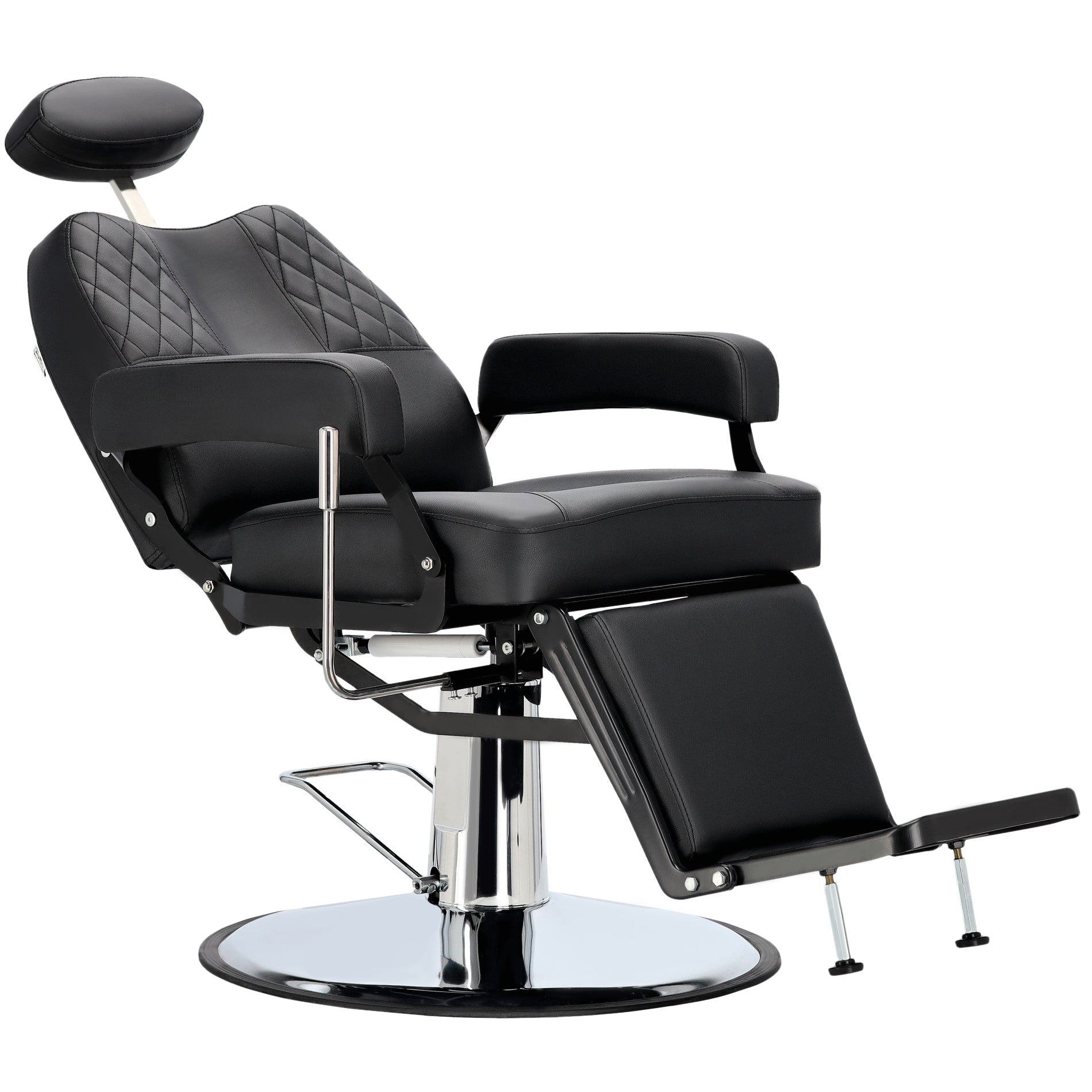 Scaun barber profesional Nestor reclinabil in pozitie inclinata pentru barbierit si servicii faciale