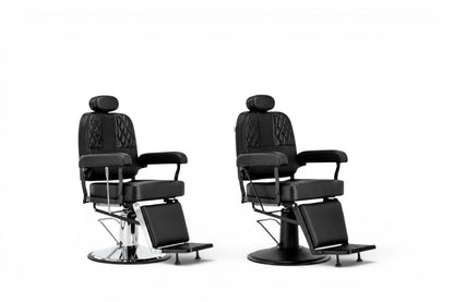 Scaun Barber Profesional Nestor Argintiu/Negru – Confort Premium pentru Frizerii/Saloane Moderne