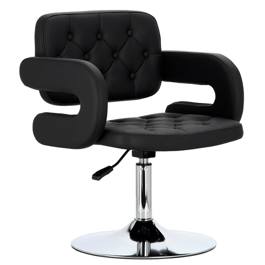 Scaun Coafor Opera Chrome – Reglaj pe Gaz si Baza Rotativa