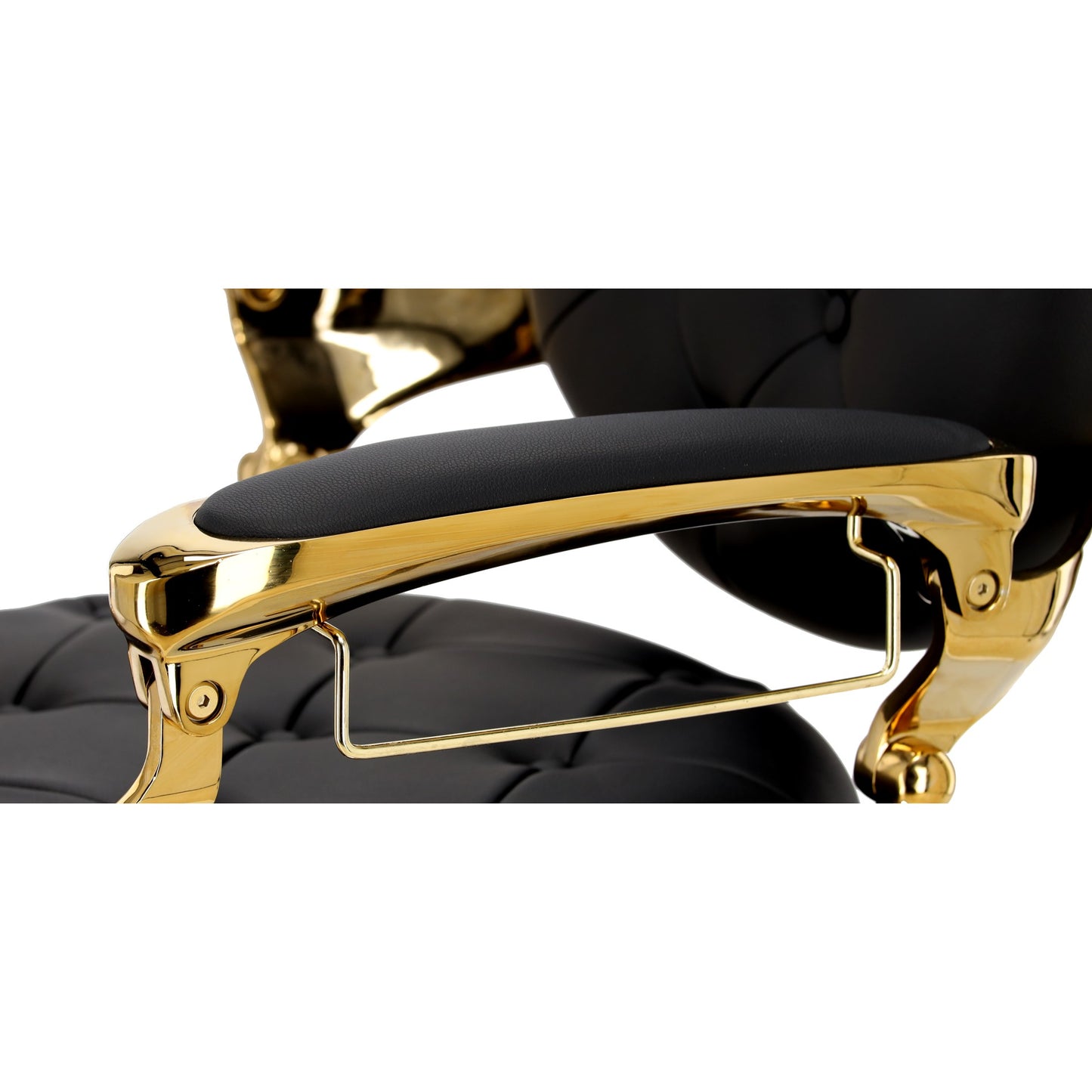 Scaun de frizerie hidraulic | Barber King | Negru-Gold