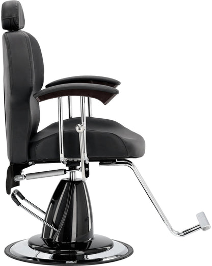 Scaun coafor/frizerie | Hidraulic | Negru