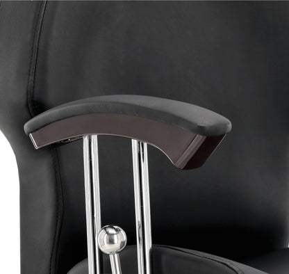 Scaun coafor/frizerie | Hidraulic | Negru