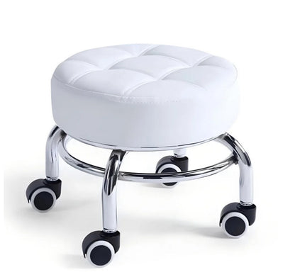 Scaun de Pedichiura pe role | Rotire 360, Dimensiuni 34x26,5x5,5 cm ,NEGRU