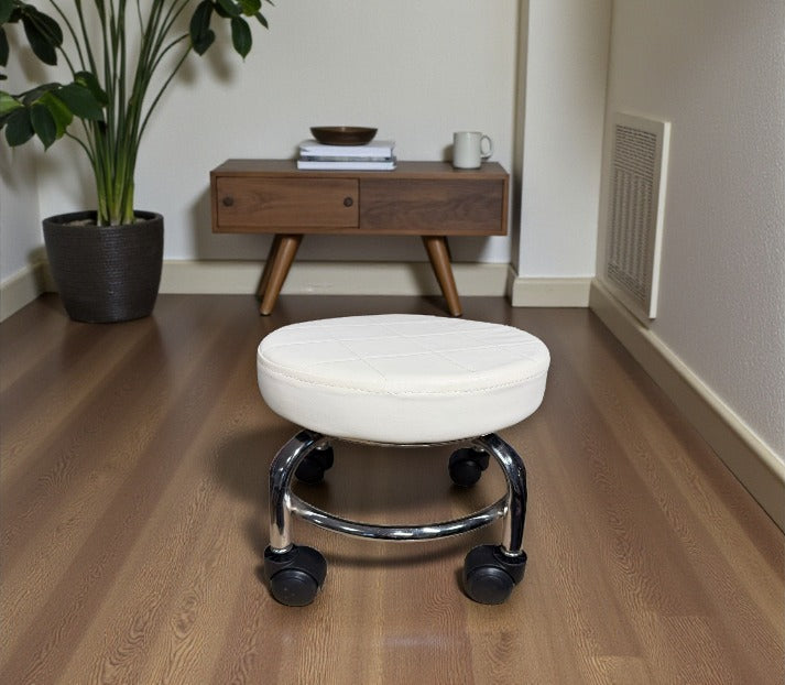 Scaun de Pedichiura pe role | Rotire 360, Dimensiuni 34x26,5x5,5 cm