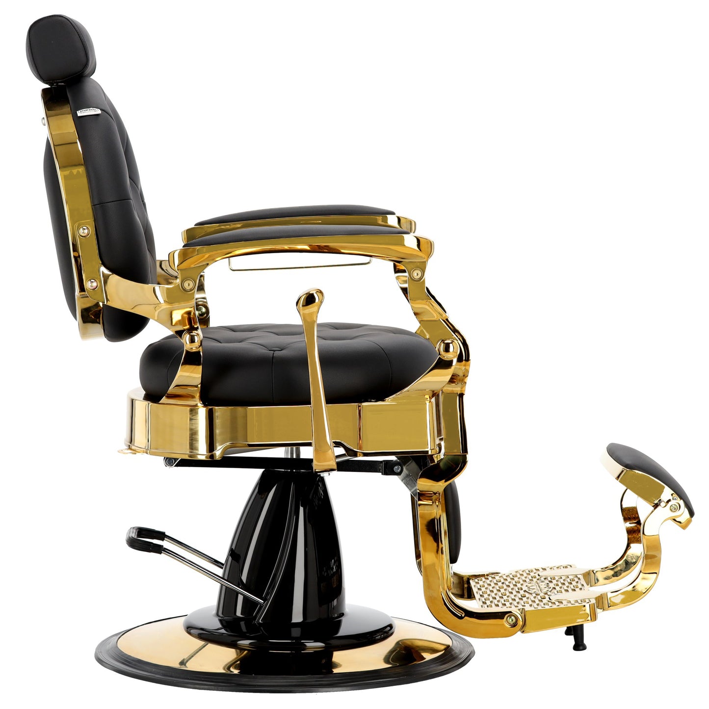 Scaun de frizerie hidraulic | Barber King | Negru-Gold