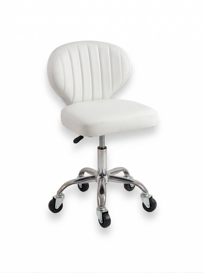 Scaun Profesional de Salon Design Scoica – Ergonomie si Stil Avangardist – Alb / Negru