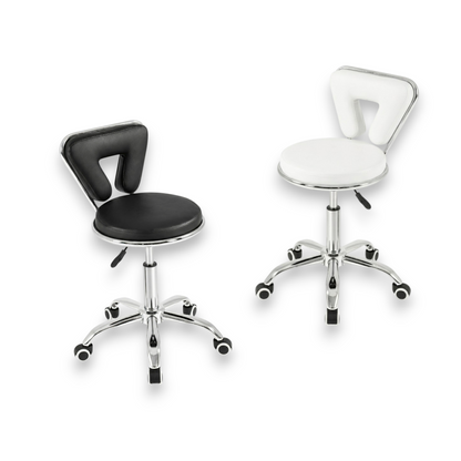 Scaun Rotativ Profesional, Design V-Shape, Suport Lombar – Negru/Alb