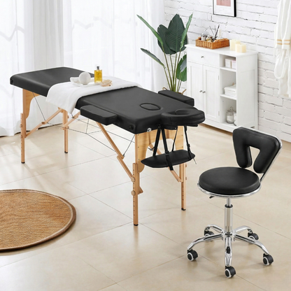 Scaun Rotativ Profesional, Design V-Shape, Suport Lombar – Negru/Alb
