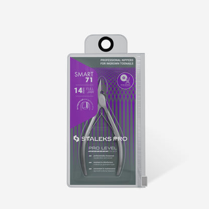 Scula unghii pedichiura medicala, cleste profesional 14mm, ambalaj, Staleks Smart, NS-71-14