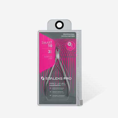 Scula unghii pedichiura medicala, cleste profesional 3mm, ambalaj, Staleks Smart, NS-10-3