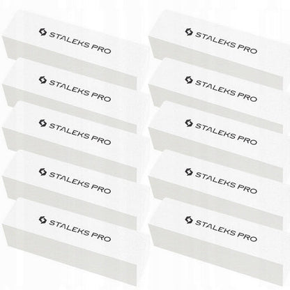Set 10 buffere dreptunghiulare pentru unghii STALEKS PRO, granulatie 150