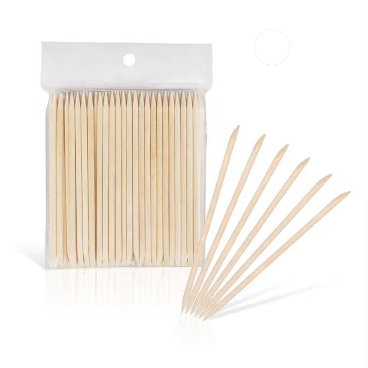 Set 100 betisoare lemn de portocal 11cm pentru cuticule si manichiura de unica folosinta.