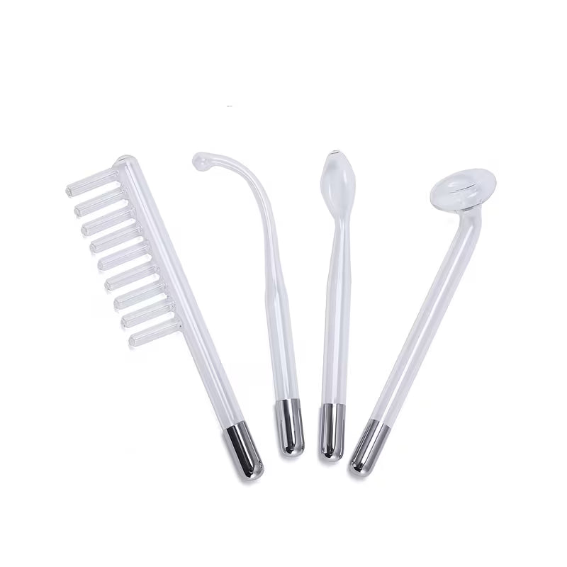 Set 4 electrozi universali din sticla pentru electroderm cosmetic, compatibili cu aparate portabile si profesionale, uti