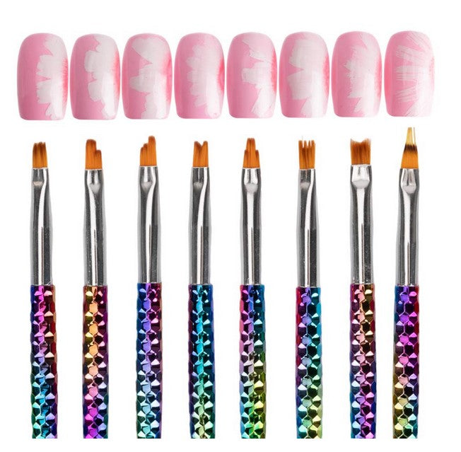 Set 8 pensule Ombre si decor | maner curcubeu