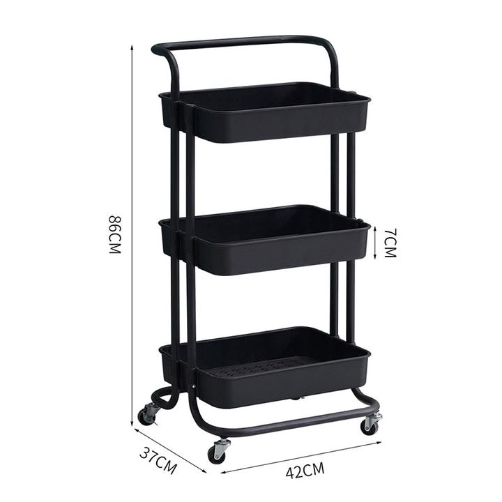 Schita tehnica cu dimensiunile ucenicului metalic si statiei mobile: inaltime 86 cm, lungime 42 cm, latime 37 cm si adancime raft 7 cm.