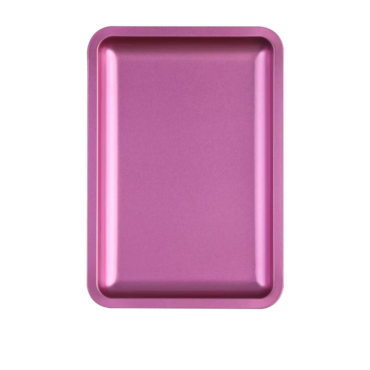 Tavita metalica fuchsia pentru organizare ustensile si instrumente manichiura.