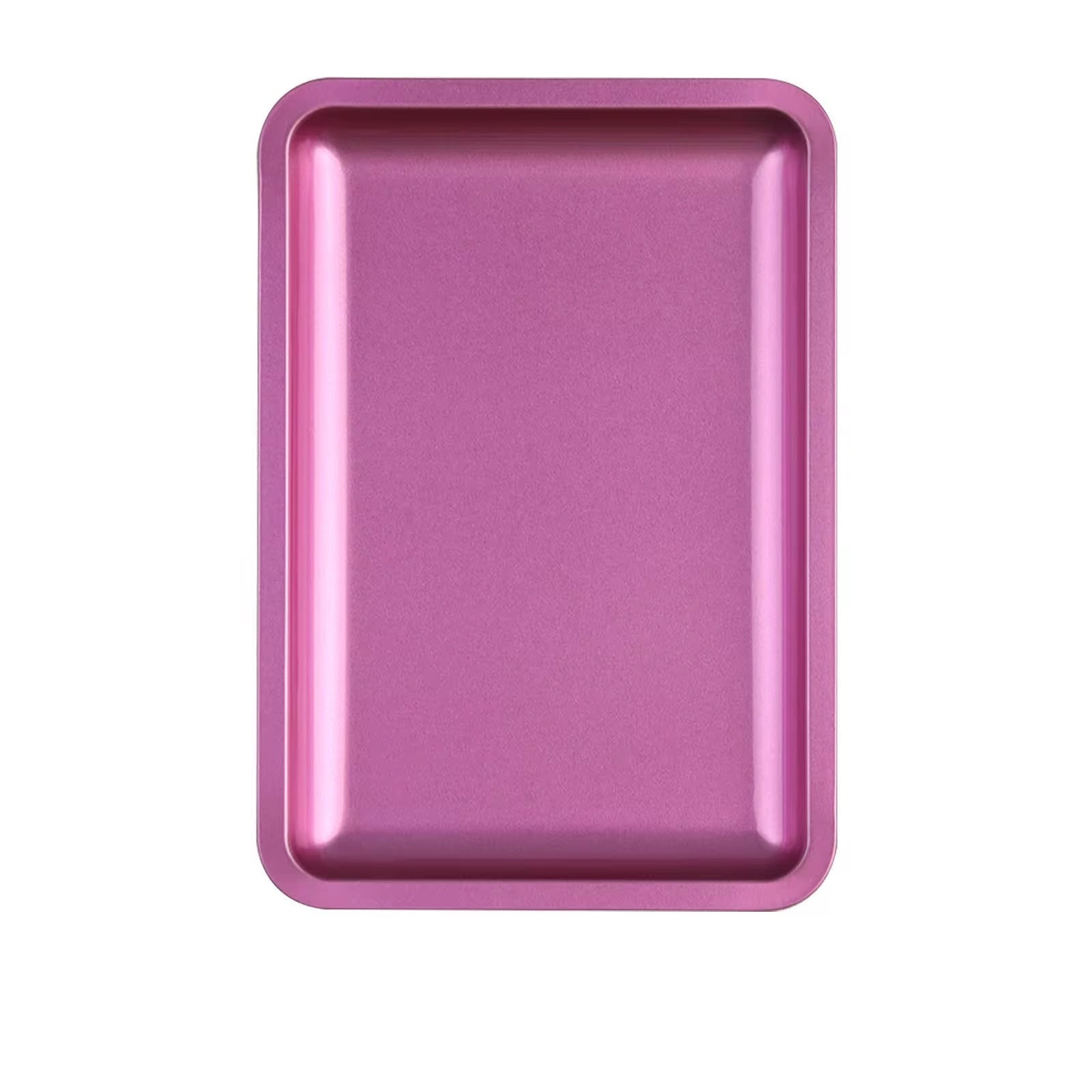 Tavita metalica fuchsia pentru organizare ustensile si instrumente manichiura.