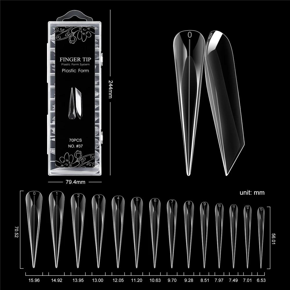 Tipsuri Reutilizabile Dual Forms NO. #37 – Extreme Cat Claws & 3D Nails (70 buc)