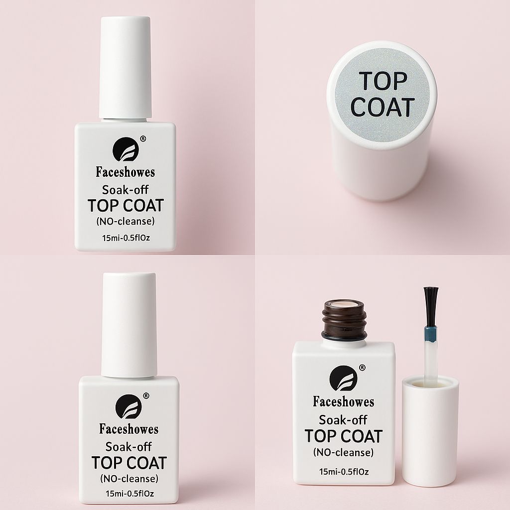 Faceshowes Soak-off Top Coat No-Cleanse – 15ml
