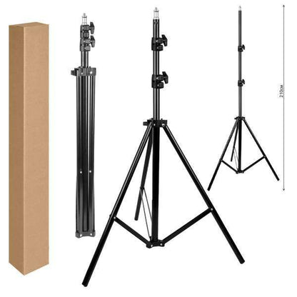Stativ Trepied Profesional 210 cm – Pentru Lampi Circulare, Foto-Video si Cosmetica
