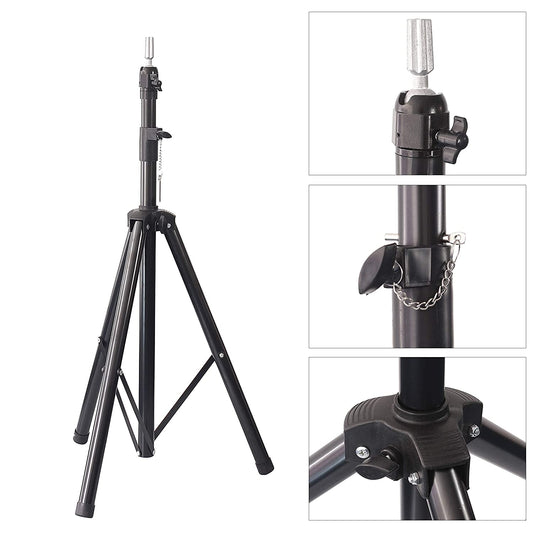Trepied suport cap manechin coafor/frizerie pentru practica, Negru