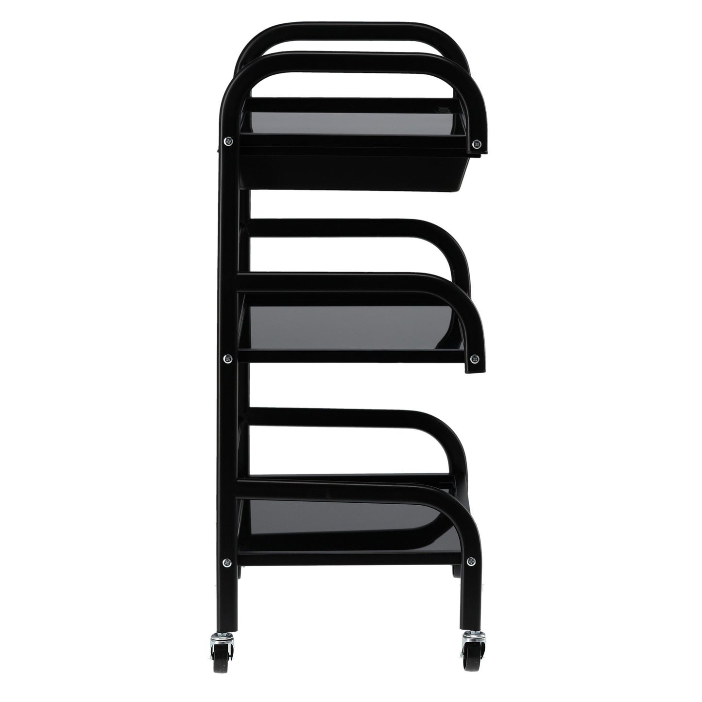 Ucenic Profesional Cosmetica 58 cm | Structura 3 Polite si 2 Sertare | Negru