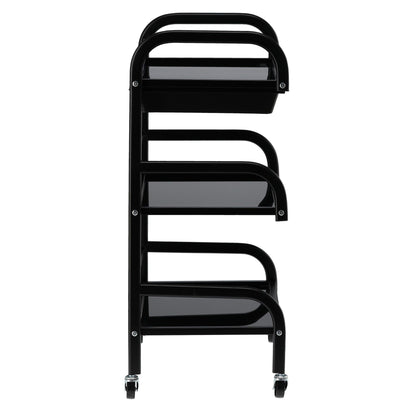 Ucenic Profesional Cosmetica 58 cm | Structura 3 Polite si 2 Sertare | Negru