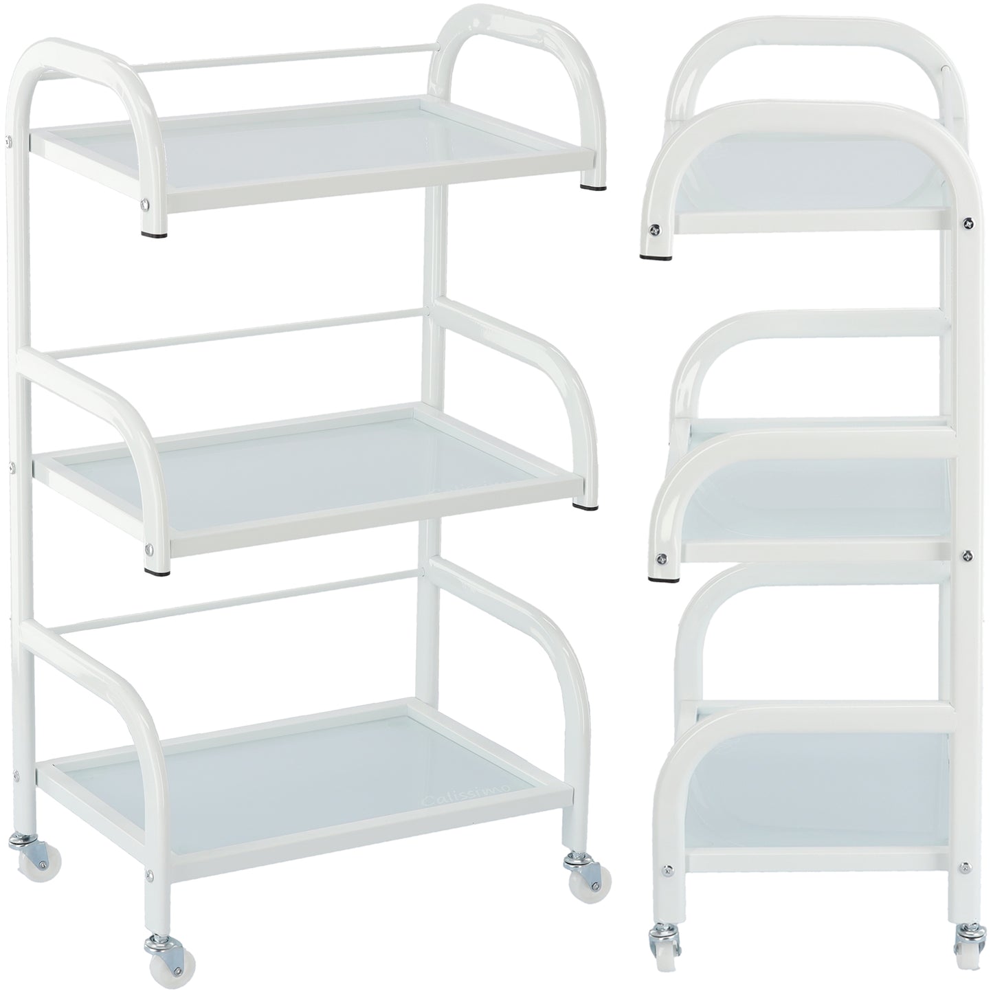 Ucenic multifunctional cu 3 rafturi din sticla, 46cm lungime, 3-PK-001