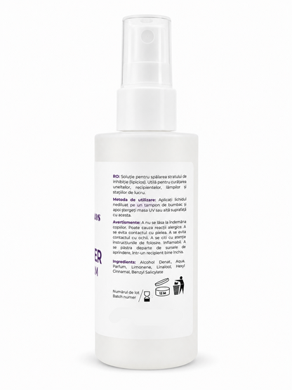 Metoda de ultilizare Flacon Cleaner Cosmeticos Premium 100 ml cu pulverizator