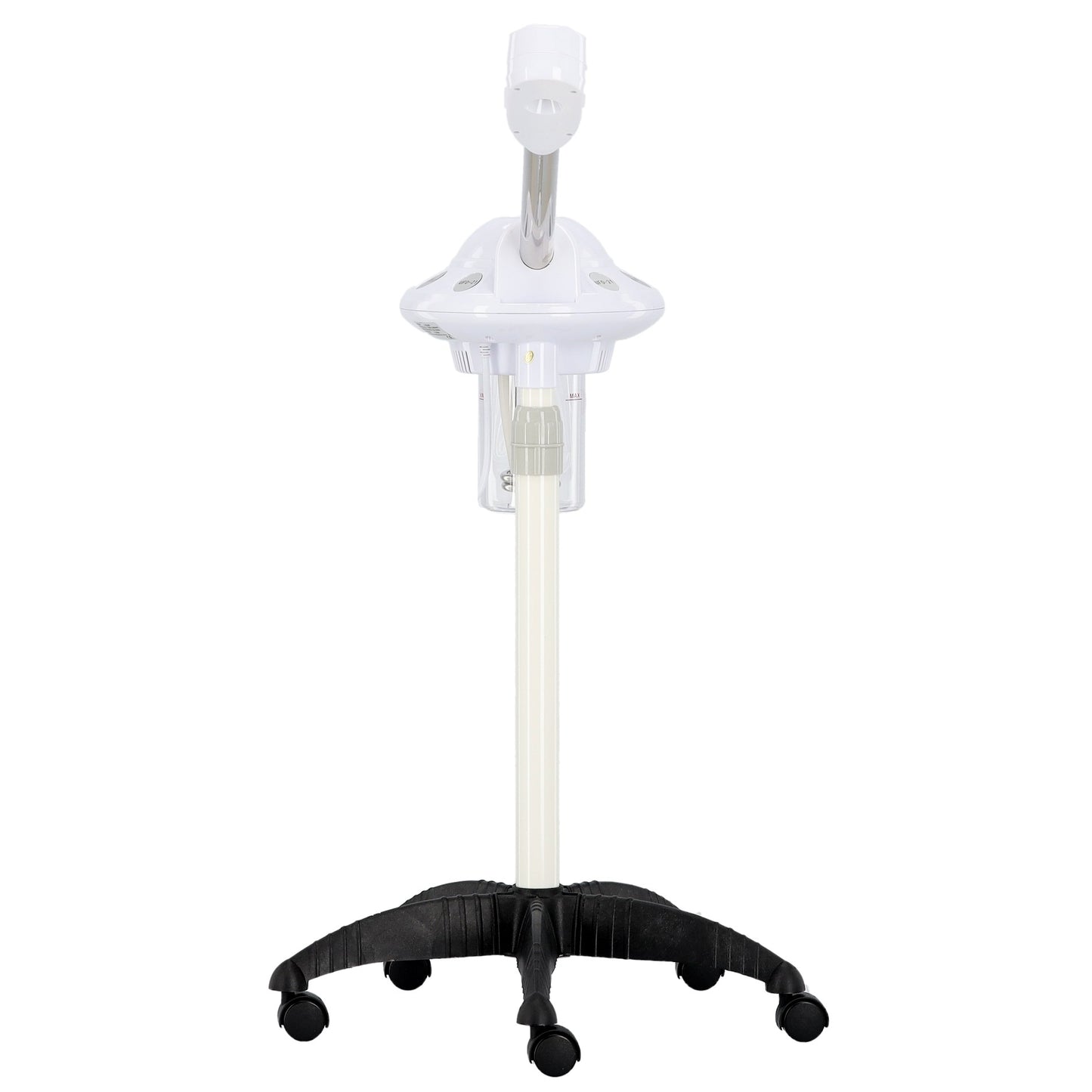 Vapozon cosmetic profesional UFO-21 pe stativ mobil cu roti pentru tratamente faciale cu abur cald si ozonoterapie Ideal Beauty.