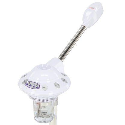Vedere de sus a vapozonului cosmetic UFO-21, evidentiind panoul de comanda si brat-ul orientabil pentru difuzare abur.