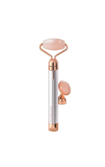 Set aparat de Masaj Facial si Corporal cu Vibratii, Rola din Jad Natural, antirid, lifting facial