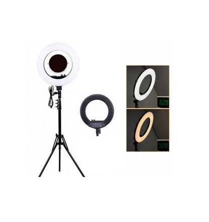 Lampa circulara LED Ring Light cu 2 TELECOMENZI RL12T