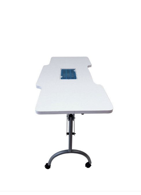 Masa Manichiura cu Aspirator Incorporat si Roti, Alba 9007